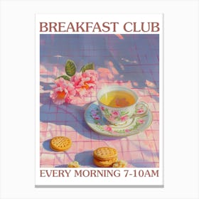 Breakfast Club Tea And Biscuits 4 Canvas Print