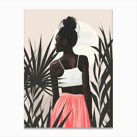 Black Girl In A Skirt Canvas Print