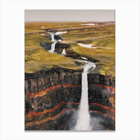 Haifoss Waterfall Iceland Canvas Print