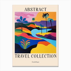 Abstract Travel Collection Poster Guadeloupe 3 Canvas Print