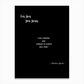 For You, Your Love Canvas Print