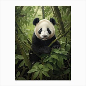 Panda Art In Photorealism Style 3 Canvas Print