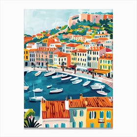 Travel Poster Happy Places Marseille 1 Canvas Print