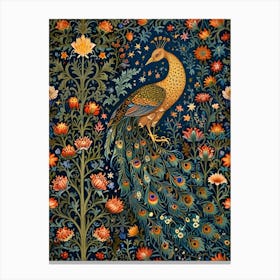 William Morris Peacock 8 Canvas Print