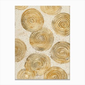 Gold Circles 2 Canvas Print