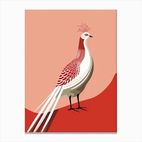 Minimalist Pheasant 4 Illustration Canvas Print