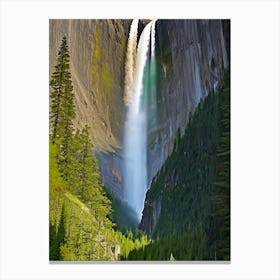 Horsetail Falls, United States Majestic, Beautiful & Classic (3) Canvas Print