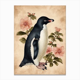 Adlie Penguin Grytviken Vintage Botanical Painting 2 Canvas Print