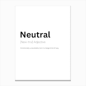 Neutral Definition Meaning Stampe su tela