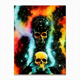 Skulls In Space 1 Canvas Print