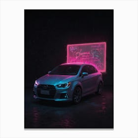 Neon Car 5 Canvas Print