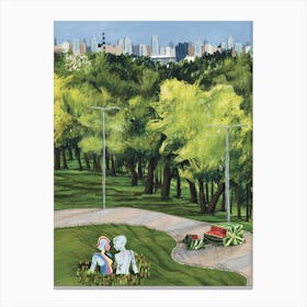 Park Landscape Alley In Kyiv 1 Canvas Print