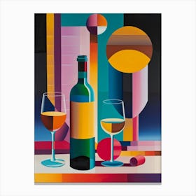 Wine And Glasses Canvas Print