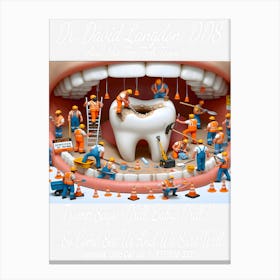 Dr. David Langdon, DDS Advert ~Reimagined 33 Canvas Print