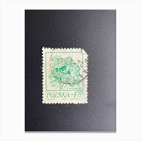 Postage Stamp Of Poland 7 Canvas Print