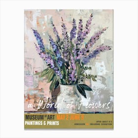 A World Of Flowers, Van Gogh Exhibition Lavender 4 Canvas Print