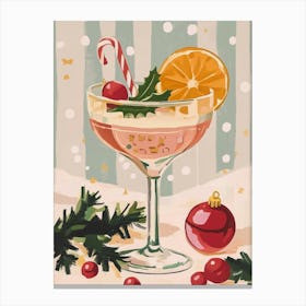 Festive Christmas Cocktail Canvas Print