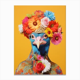 Bird With A Flower Crown Turkey 2 Canvas Print