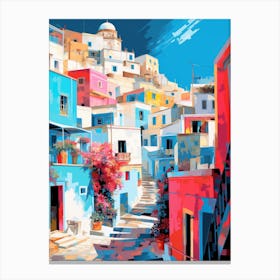 Greece Town Canvas Print