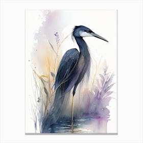 Black Heron Gouache 3 Canvas Print
