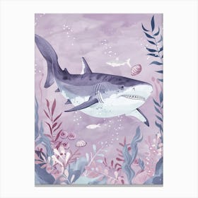 Purple Nurse Shark Illustration 4 Canvas Print