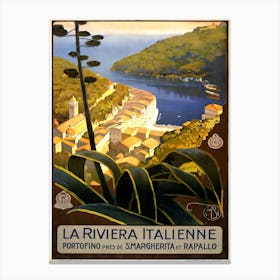 Vintage Italian Travel Poster, Dawn Hudson Canvas Print