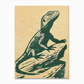 Gila Lizard Bold Block 2 Canvas Print