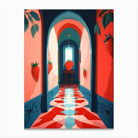 Hallway With Strawberries Canvas Print