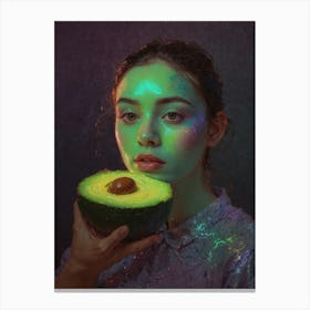 Glow In The Dark Avocado Canvas Print