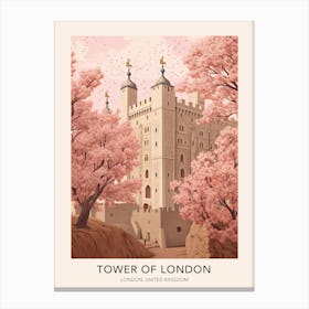 Tower Of London 2 Travel Poster Canvas Print