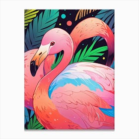 Flamingos Canvas Print