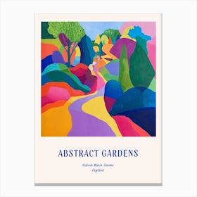 Colourful Gardens Hidcote Manor Garden United Kingdom 2 Blue Poster Canvas Print