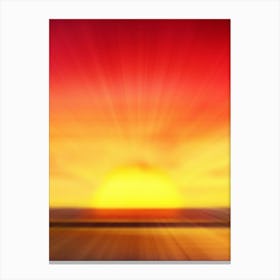 Sunset Over The Ocean 5 Canvas Print