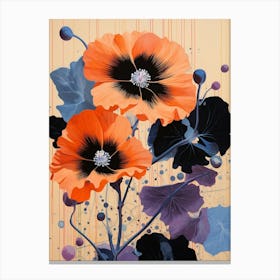 Surreal Florals Petunia 4 Flower Painting Canvas Print