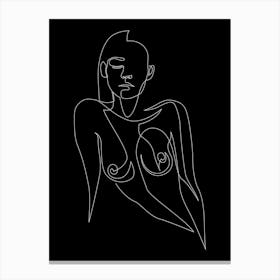Nude Black Canvas Print