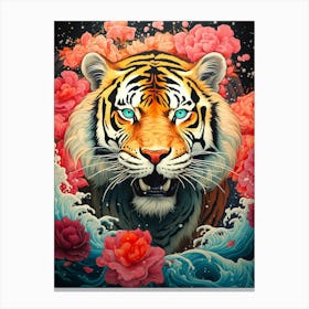 Tiger Blossoms Japanese Canvas Print