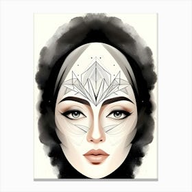 Abstract Of A Woman'S Face Art Canvas Print
