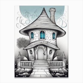 Fairy House Doodle Canvas Print
