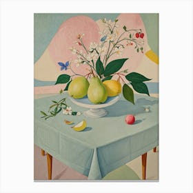 Table With Fruit Canvas Print