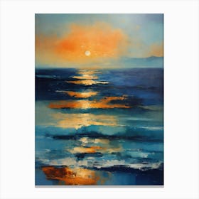 Sunset Over The Ocean Canvas Print