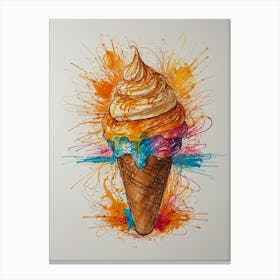 Ice Cream Cone 84 Canvas Print