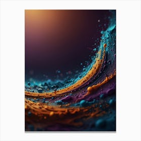 Abstract Water Splashes Canvas Print