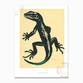 Oustalets Lizard Block Print 1 Poster Canvas Print