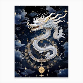 Dragon Elements Merged Illustration 8 Canvas Print