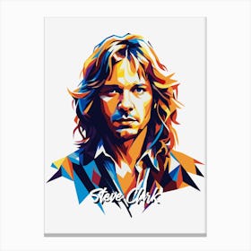 Steve Clark Def Leppard 01 Portrait Music Icon WPAP Pop Art Style Canvas Print