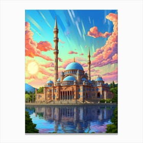 Sleymaniye Mosque Pixel Art 8 Canvas Print