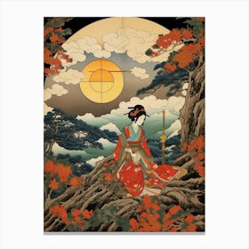 Mount Takao, Japan Vintage Travel Art 2 Canvas Print