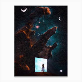 Gate To Another Universe and the three moons Canvas Print