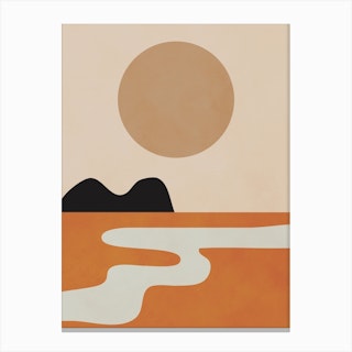 Sun Beige Canvas Print