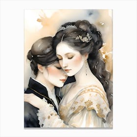 Whispered Vows: Victorian Lesbian Love Canvas Print